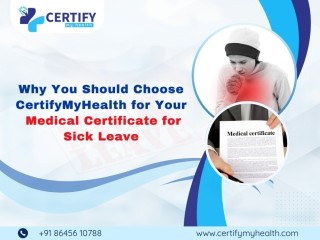 Why You Should Choose CertifyMyHealth for Your Medical Certificate for Sick leave