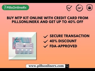 Buy MTP Kit Online with Credit Card from PillsOnlinerx and Get Up to 40% Off