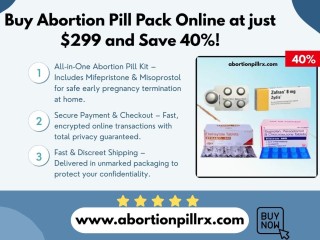 Buy Abortion Pill Pack Online at just $299 and Save 40%!