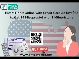 Buy MTP Kit Online with Credit Card At Just $63 to Get 14 Misoprostol with 1 Mifepristone
