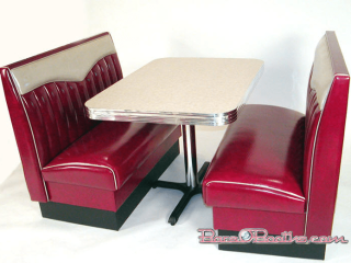 Find our largest selection of retro-styled Custom diner booths for restaurants